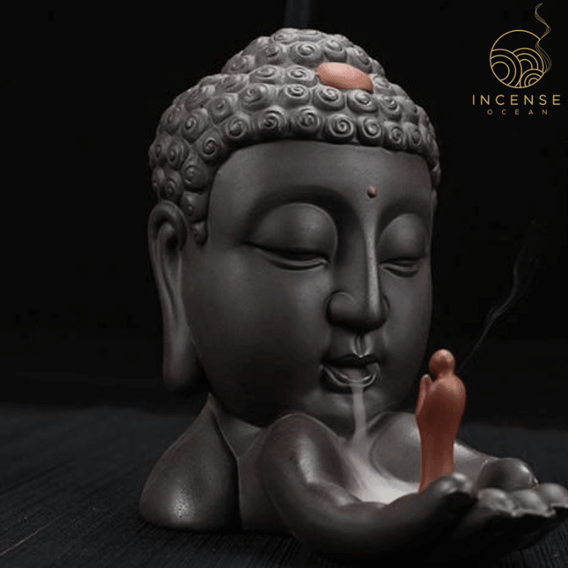 Ceramic Buddha Backflow Incense Burner
