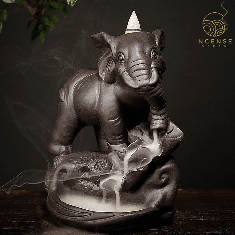 Ceramic Elephant Incense Burner