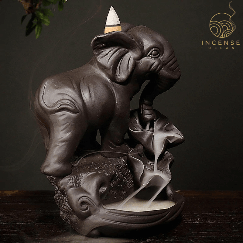 Ceramic Elephant Incense Burner