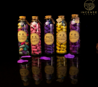 Colorful incense cones