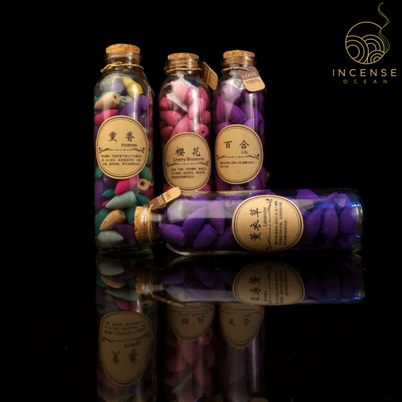 Glass Bottle Package Incense Cones
