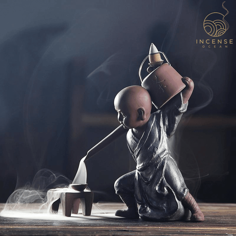 Zen Kung Fu Monk Incense Burner