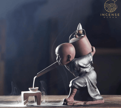 Zen Kung Fu Monk Incense Burner