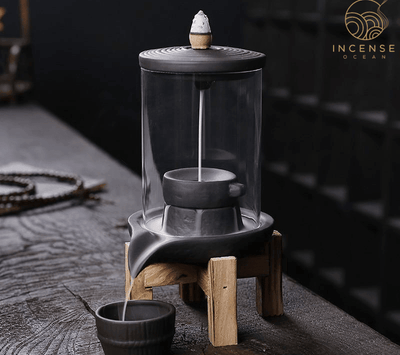 ceramic waterfall incense holder