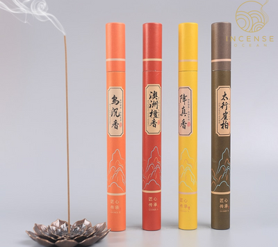 Incense sticks nice box on the table