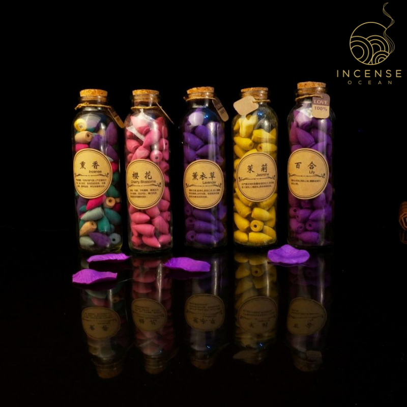 Colorful incense cones