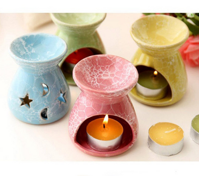oil burners on the table with colorful colors