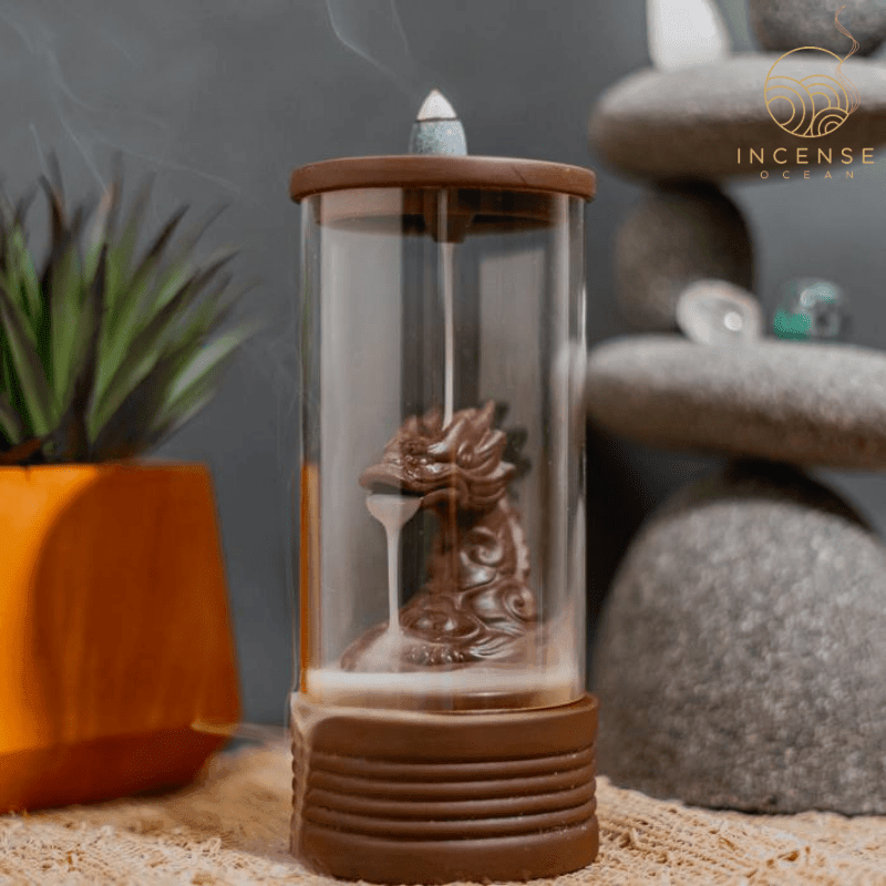 Incense dragon backflow burner